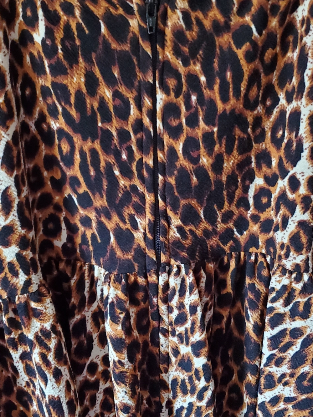 Vixen by Micheline Pitt Vintage Leopard Print Ingenue Dress, Size XL GUC - Picture 9 of 10